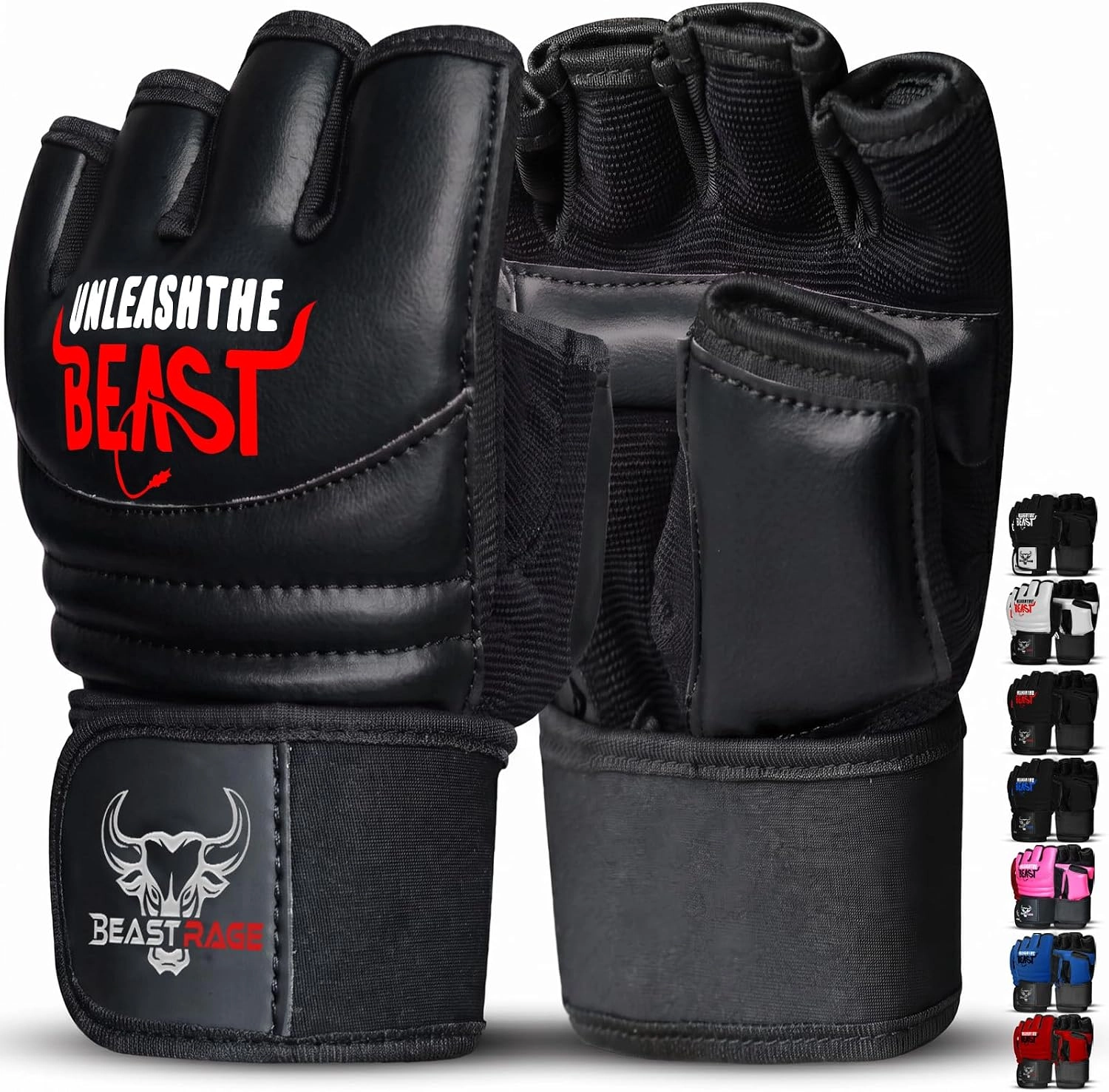 BEAST RAGE Halbhandschuhe für Boxen und Kickboxen
